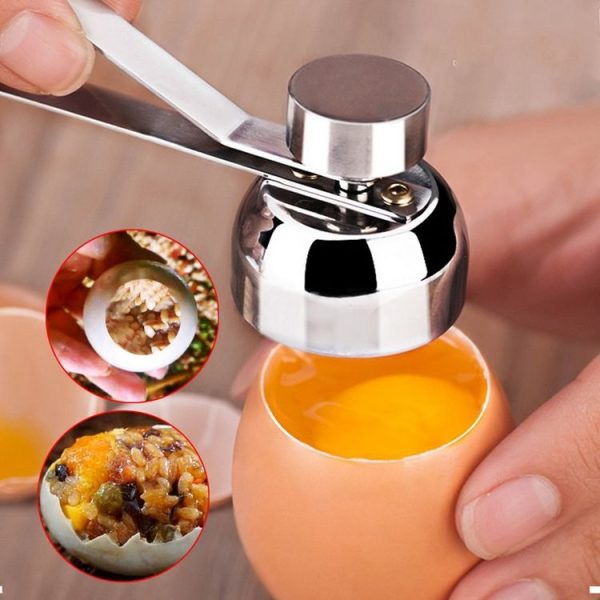 Metal Egg Scissors Egg Topper Cutter Shell Opener Stainless Steel Boiled Raw Egg Creative Kitchen Tools (Silver) - Image 8