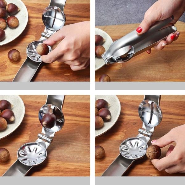 304 Stainless Steel Chestnut Opener Cross Chestnut Clamp - Image 8