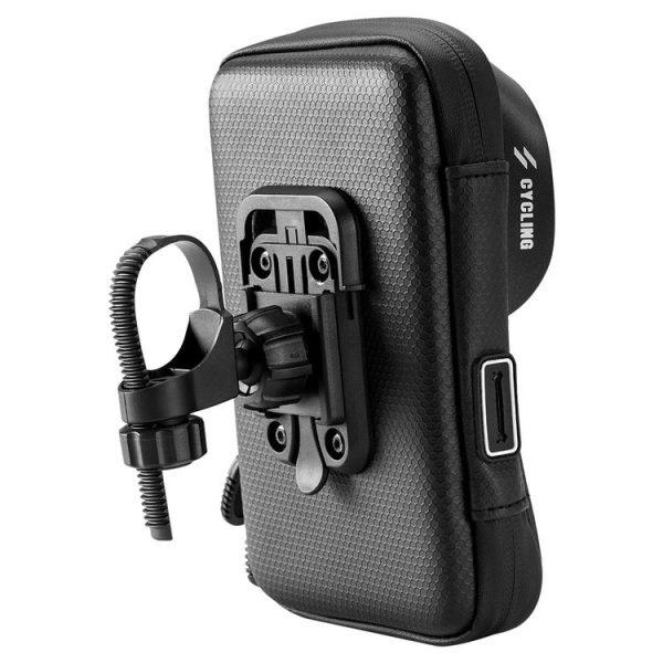 CYCLING Bicycle Bag Handlebar Bag Waterproof Touch Screen Upper Tube Bag Saddle Bag, Size: 5.8inch (Black) - Image 3