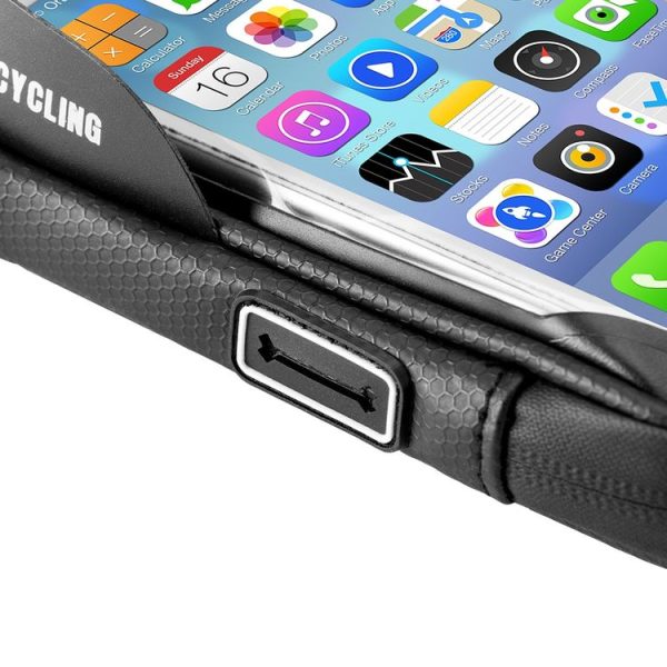 CYCLING Bicycle Bag Handlebar Bag Waterproof Touch Screen Upper Tube Bag Saddle Bag, Size: 5.8inch (Black) - Image 5