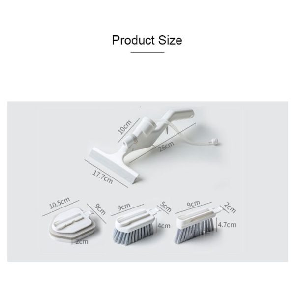 5 in 1 Kitchen Cleaning Brush Set Can Spray Water Crevice Brush Handheld Sponge Cleaning Set - Image 5