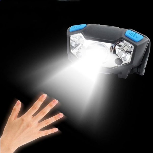 Usb Rechargeable Waterproof Sensor Headlight Outdoor Fishing Light (Black) - Image 6