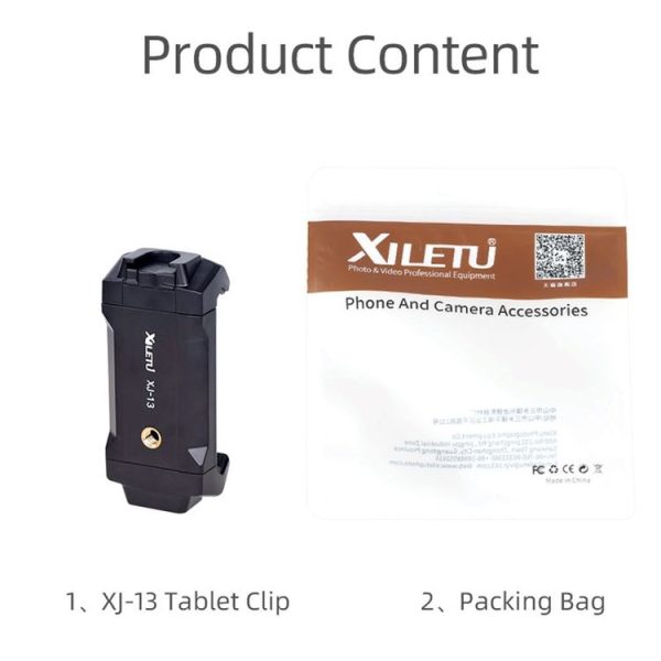 Xiletu Xj-13 Live BroadcastTripod Mount Phone Clamp with 1 / 4 inch Screw Holes & Cold Shoe Base - Image 6