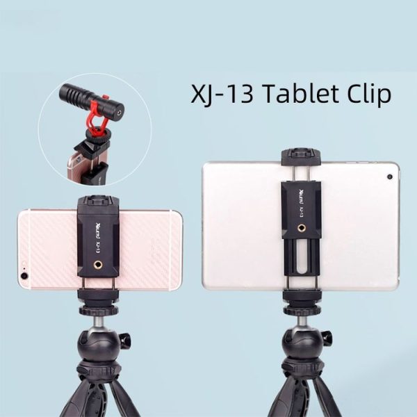 Xiletu Xj-13 Live BroadcastTripod Mount Phone Clamp with 1 / 4 inch Screw Holes & Cold Shoe Base - Image 8