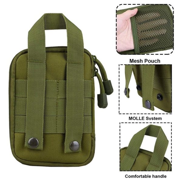 1000D Nylon Bag Outdoor Waist Fanny Pack Mobile Phone Key Mini Tools Waterproof Sport Pouch (Black) - Image 4