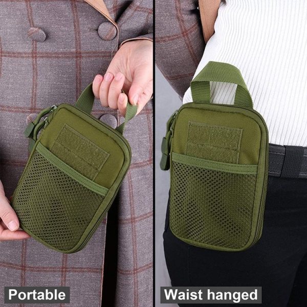 1000D Nylon Bag Outdoor Waist Fanny Pack Mobile Phone Key Mini Tools Waterproof Sport Pouch (Black) - Image 5