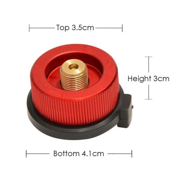 2 PCS Outdoor Camping Hiking Stove Burner Adaptor Split Type Furnace Converter Connector Auto-off Gas Cartridge Tank Cylinder Adapter (Gold) - Image 3