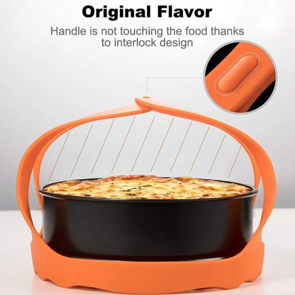 Silicone Steamer Egg Cooker Silicone Steamer Basket, Size: 8 Inches (Orange) - Image 4