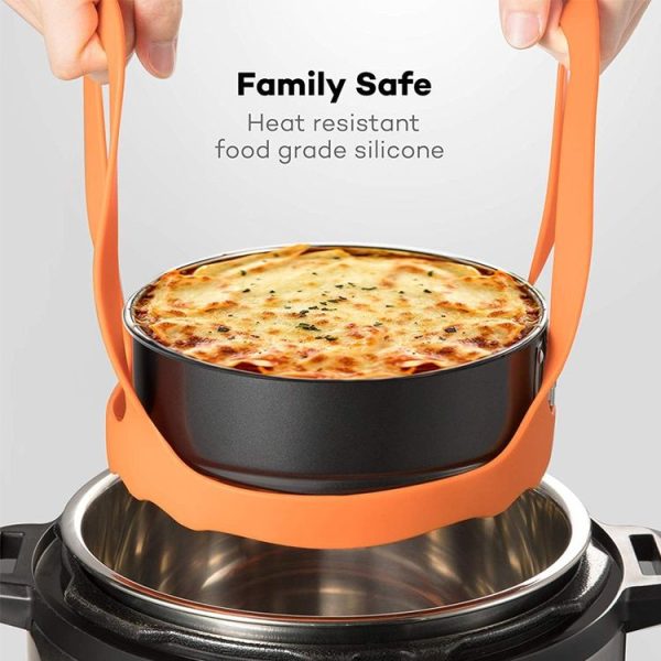 Silicone Steamer Egg Cooker Silicone Steamer Basket, Size: 8 Inches (Orange) - Image 5