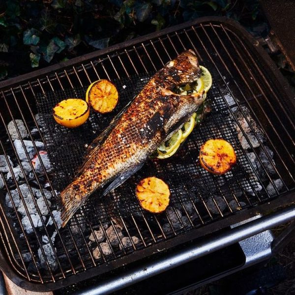 Non-Stick Grid Sheet Teflon Barbecue Mat Grill Grid Mat, Size: 36x42 cm (Brown) - Image 8