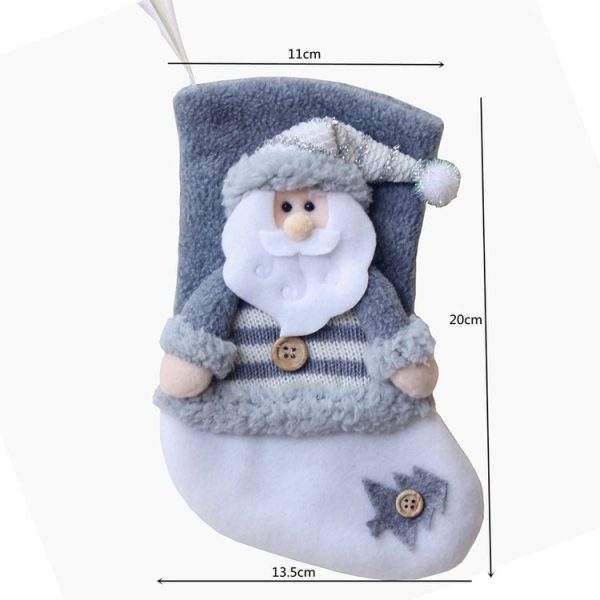 Christmas Decorations Thick Flannel Christmas Socks Gift Bag, Specification: Elk - Image 3