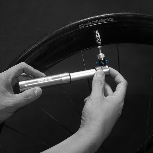 WILD MAN Mountain Road Bike Portable Bicycle Pump Us And French Mouth Universal Pump Mini Basketball Football Pump (Silver) - Image 10