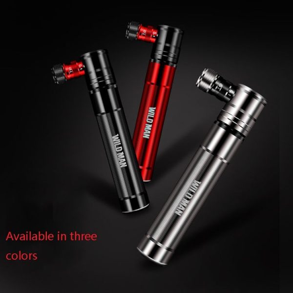 WILD MAN Mountain Road Bike Portable Bicycle Pump Us And French Mouth Universal Pump Mini Basketball Football Pump (Silver) - Image 7