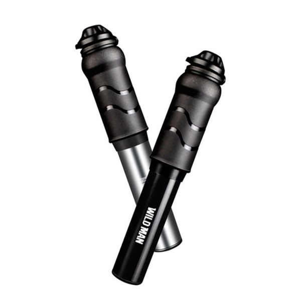 WILD MAN High Pressure Mountain Road Bike Portable Bicycle Pump Us And French Mouth Universal Mini Basketball Pump (Bright Silver) - Image 3