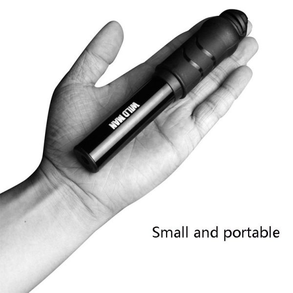 WILD MAN High Pressure Mountain Road Bike Portable Bicycle Pump Us And French Mouth Universal Mini Basketball Pump (Bright Silver) - Image 5