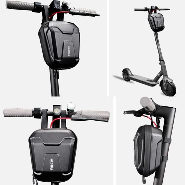 Wild Man Ts9 For Scooter / Bicycle Universal Waterproof Pu + Eva Hard Shell Front Bag with Reflective Warning, Capacity: 2.5l - Image 10