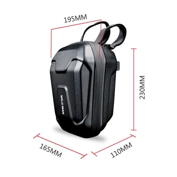 Wild Man Ts9 For Scooter / Bicycle Universal Waterproof Pu + Eva Hard Shell Front Bag with Reflective Warning, Capacity: 2.5l - Image 4