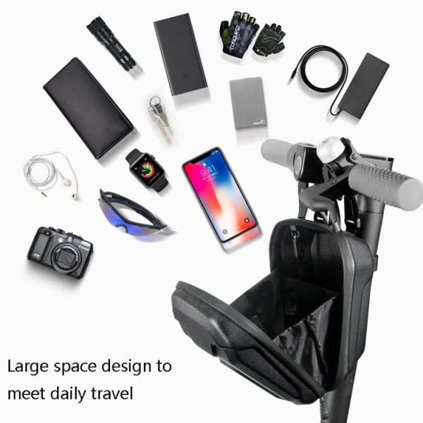 Wild Man Ts9 For Scooter / Bicycle Universal Waterproof Pu + Eva Hard Shell Front Bag with Reflective Warning, Capacity: 2.5l - Image 5
