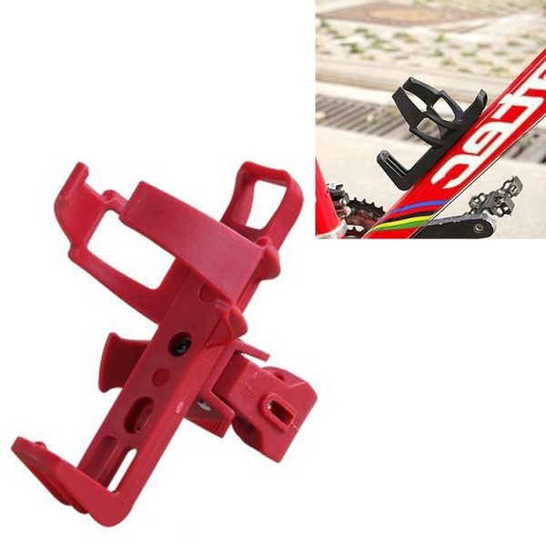 Mountain Bike Bottle Cage Bicycle Quick Release Free Hanging Cup Holder Road Bike Electric Scooter Motorcycle Water Cup Holder (Red)