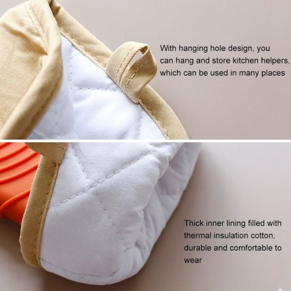 Thickened Silicone Gloves Household Microwave Oven Anti-Scald Insulation Glove (Light blue) - Image 3