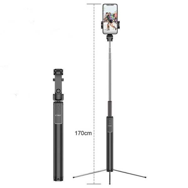 CYKE Phantom Hidden Selfie Stick Bluetooth Camera Stand for Mobile Phones Below 6 inches, Style: Phantom II Basic Edition - Image 2