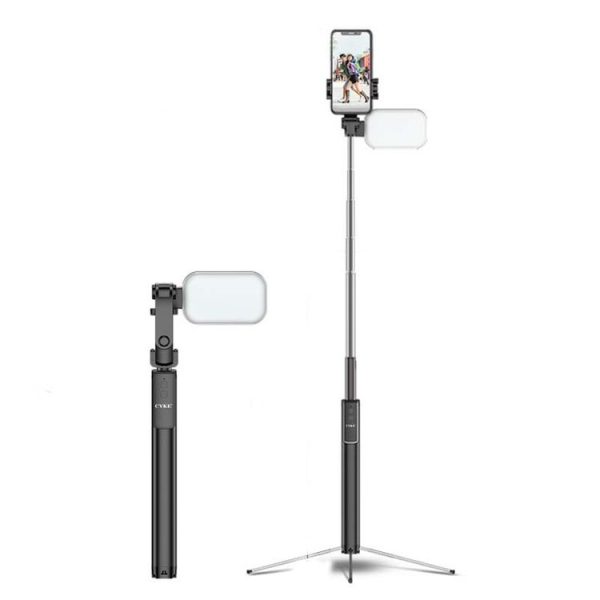 CYKE Phantom Hidden Selfie Stick Bluetooth Camera Stand for Mobile Phones Below 6 inches, Style: Phantom II -Deluxe Edition