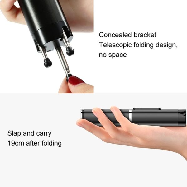 CYKE Phantom Hidden Selfie Stick Bluetooth Camera Stand for Mobile Phones Below 6 inches, Style: Phantom II -Deluxe Edition - Image 10