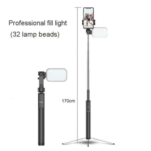 CYKE Phantom Hidden Selfie Stick Bluetooth Camera Stand for Mobile Phones Below 6 inches, Style: Phantom II -Deluxe Edition - Image 2