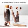4 PCS / Set Measuring Spoon Walnut Handle Copper-Plated Kitchen Baking Tools Bartender Scale Measuring Set - Image 3
