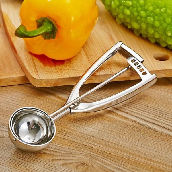 Stainless Steel Ice Cream Spoon Scooper Fruit Scoop, Specification: 50mm