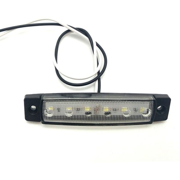 4 PCS 12V 6 SMD Auto Car Bus Truck Wagons External Side Marker Lights LED Trailer Indicator Light Rear Side Lamp (White) - Image 2