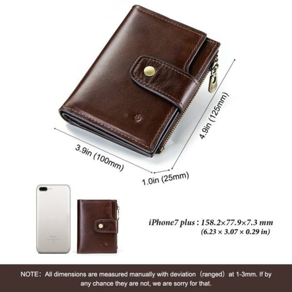 Men Leather Wallet Smart Bluetooth Antimagnetic RFID Anti-Lost Anti-Theft Multi-Function Coin Purse - Image 3