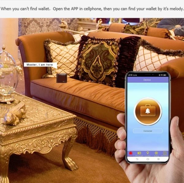 Vertical Wallet Smart Bluetooth Anti-Lost Anti-Theft Leather Bag, Style: Smart (Brown) - Image 3