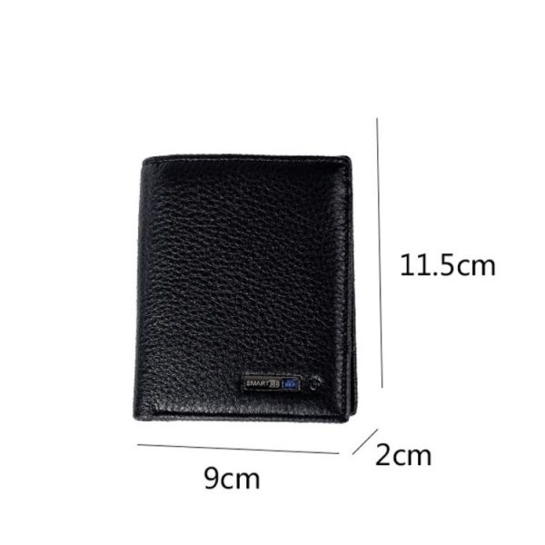 Vertical Wallet Smart Bluetooth Anti-Lost Anti-Theft Leather Bag, Style: Smart (Brown) - Image 7