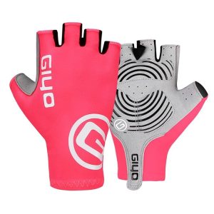 GIYO Outdoor Half-Finger Gloves Mountain Road Bike Cycling Gloves, Size: M (Fluorescent Orange)