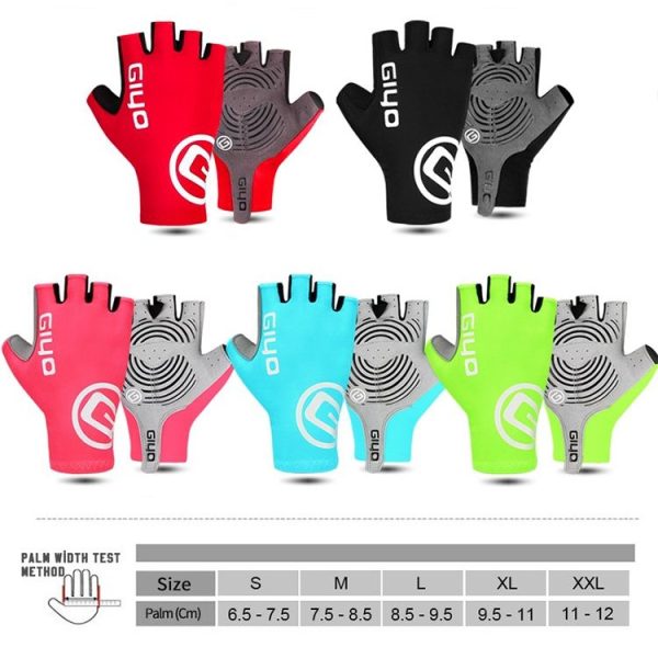 GIYO Outdoor Half-Finger Gloves Mountain Road Bike Cycling Gloves, Size: M (Fluorescent Orange) - Image 2