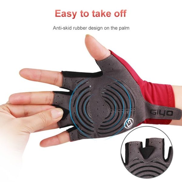 GIYO Outdoor Half-Finger Gloves Mountain Road Bike Cycling Gloves, Size: M (Fluorescent Orange) - Image 6