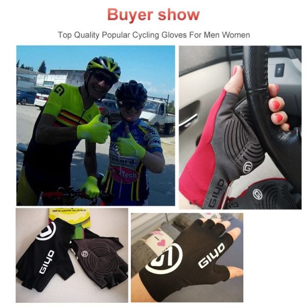 GIYO Outdoor Half-Finger Gloves Mountain Road Bike Cycling Gloves, Size: M (Fluorescent Orange) - Image 9