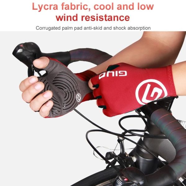 GIYO Outdoor Half-Finger Gloves Mountain Road Bike Cycling Gloves, Size: L (Black) - Image 8