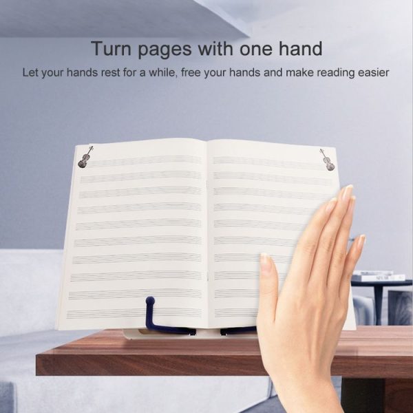 Portable Foldable Desktop Music Stand (White) - Image 10