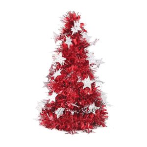 Mini Desktop Christmas Tree Hotel Shopping Mall Christmas Decoration, Size: With Five-pointed Star (Red)
