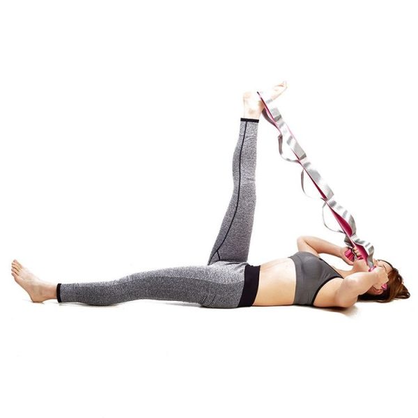 12 Lattice Yoga Belt Stretch Splits Resistance Band, Size: 250 x 3.8cm (Sky Blue) - Image 3