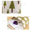 Printing Pattern Cotton Linen Hanging Storage Bag 3 Pockets Wall Mounted Wardrobe Hang Bag Wall Pouch (Tree) - Image 5