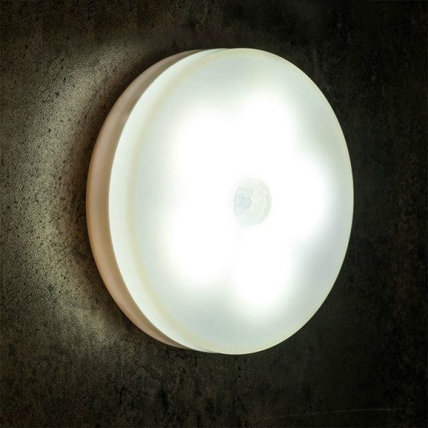 Intelligent Human Body Induction LED Night Light Control Bedroom Bedside Table Lamp, Style: Rechargeable (White Light)