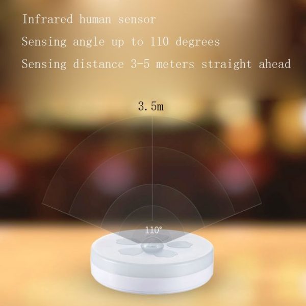 Intelligent Human Body Induction LED Night Light Control Bedroom Bedside Table Lamp, Style: Rechargeable (White Light) - Image 5