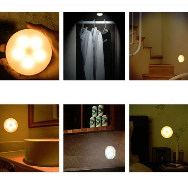 Intelligent Human Body Induction LED Night Light Control Bedroom Bedside Table Lamp, Style: Rechargeable (White Light) - Image 6