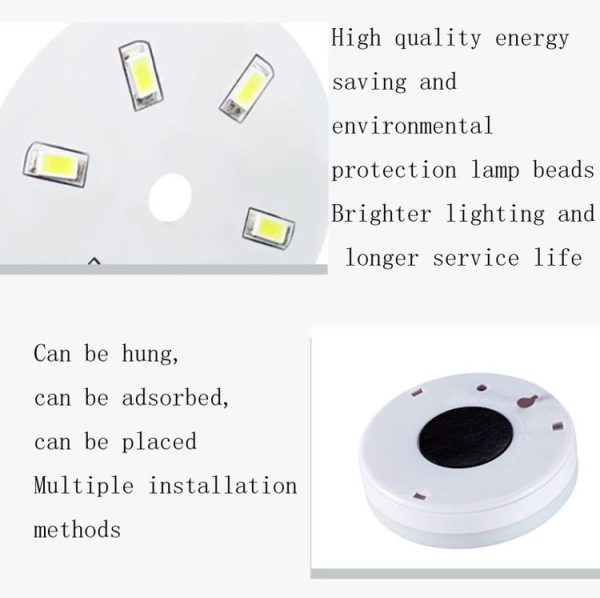 Intelligent Human Body Induction LED Night Light Control Bedroom Bedside Table Lamp, Style: Rechargeable (White Light) - Image 9