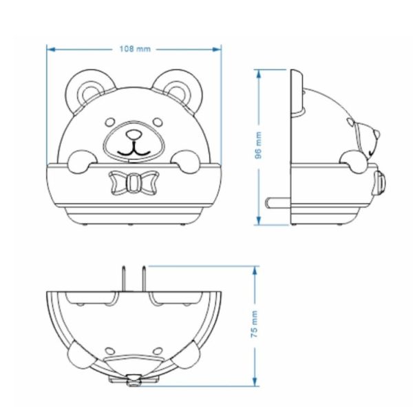 Bear Remote Control Night Light Bedside Eye Protection Wall Lamp with 3 Light Modes, Style: CN Plug - Image 8