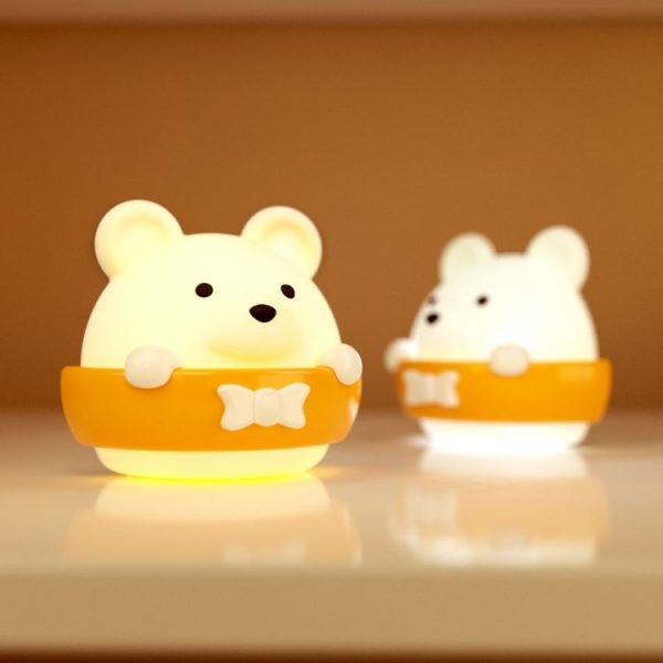 Bear Remote Control Night Light Bedside Eye Protection Wall Lamp with 3 Light Modes, Style: Rechargeable - Image 3