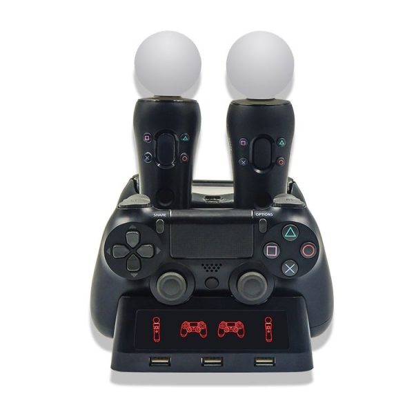 IPlay Gamepad Charger Multifunctional Charging Base For PS4 / PS4 Move / PS VR - Image 3